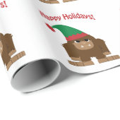 prettige feestdagen! kerstvoet cadeaupapier (Rol Hoek)