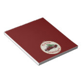 prettige feestdagen! kerstwagen notitieblok (Schuin)