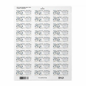 Prettige feestdagen Kerstwinter bospatroon Etiket (Full Sheet)