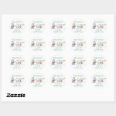 Prettige feestdagen kerstzegel ronde sticker (Vel)