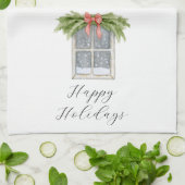 prettige feestdagen  keukenhanddoek (Gevouwen)