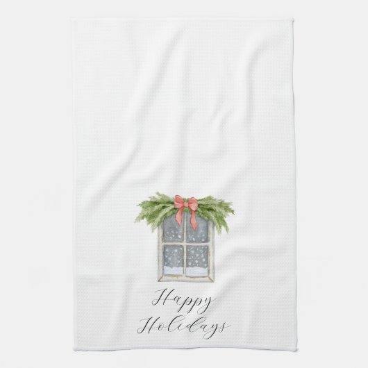 prettige feestdagen keukenhanddoek (Verticaal)