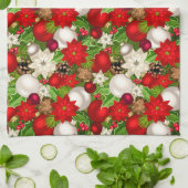 prettige feestdagen keukenhanddoek (Gevouwen)