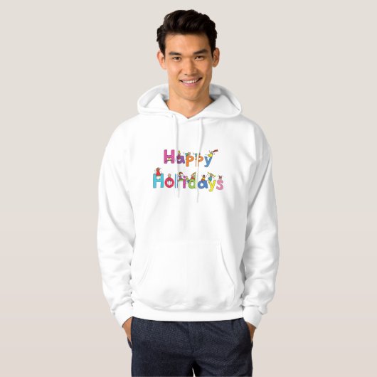 prettige feestdagen kinderen hoodie (Voorkant volledig)