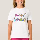prettige feestdagen kinderen t-shirt (Voorkant)