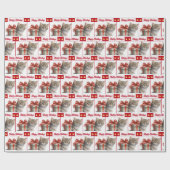 prettige feestdagen Kittens en Gifts Cadeaupapier (Vlak)