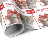 prettige feestdagen Kittens en Gifts Cadeaupapier (Rol Hoek)