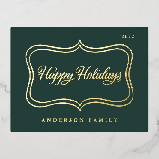 prettige feestdagen Klassiek Gold Lijst (Voorkant)