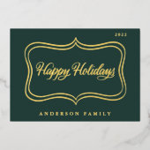 prettige feestdagen Klassiek Gold Lijst (Voorkant)