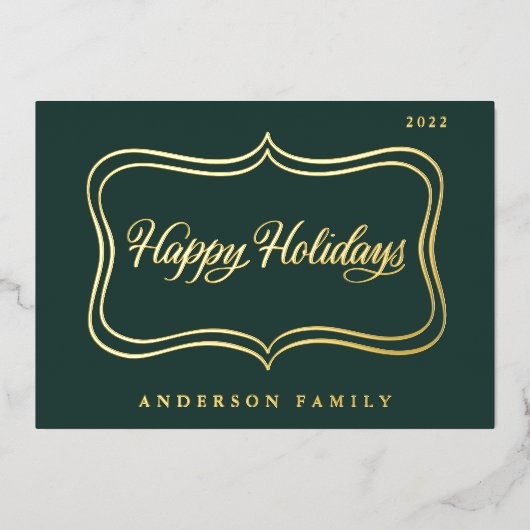 prettige feestdagen Klassiek Gold Lijst (Voorkant)