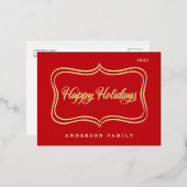 prettige feestdagen Klassiek Gold Lijst (Voorkant / Achterkant)