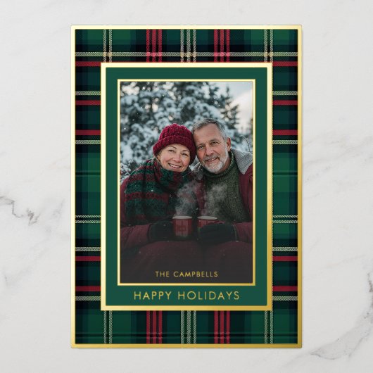 Prettige feestdagen Klassiek rood groen Plaid (Voorkant)