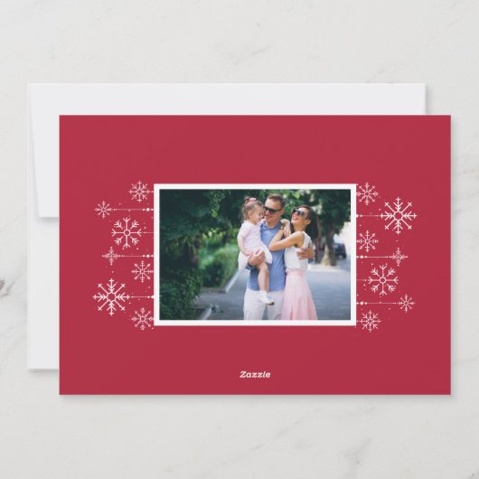 Prettige feestdagen Klassiek script Horizontale fo Feestdagenkaart (Achterkant)