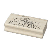 Prettige feestdagen Klassiek zwart Evergreen Elega Rubberstempel (Stempel)