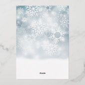 Prettige feestdagen Klassieke Blauwe Witte Sneeuwv (Achterkant)