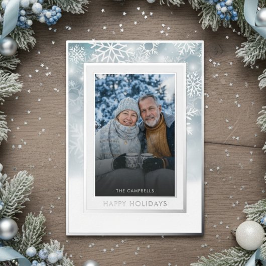 Prettige feestdagen Klassieke Blauwe Witte Sneeuwv