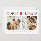 Prettige feestdagen Klassieke eenvoudige retro? 2  Feestdagenkaart (Voorkant)