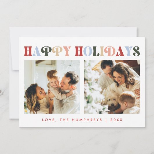 Prettige feestdagen Klassieke eenvoudige retro? 2  Feestdagenkaart (Voorkant)