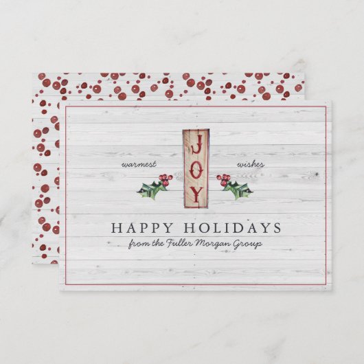 prettige feestdagen | Klassieke kerst met minimale Kaart (Voorkant / Achterkant)