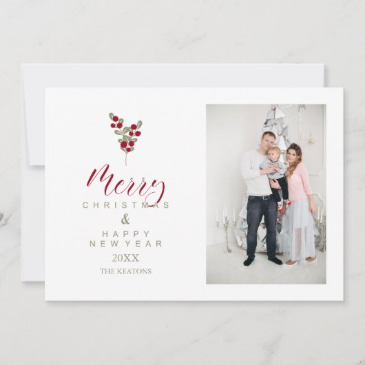 Prettige feestdagen Klassieke kerstfoto (Voorkant)