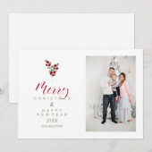 Prettige feestdagen Klassieke kerstfoto (Voorkant / Achterkant)