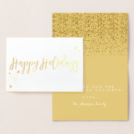 prettige feestdagen Klassieke typografie Folie Kaarten