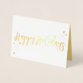 prettige feestdagen Klassieke typografie Folie Kaarten (Voorkant)