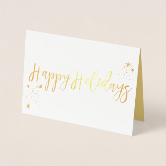 prettige feestdagen Klassieke typografie Folie Kaarten (Voorkant)