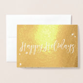 prettige feestdagen Klassieke typografie Folie Kaarten (Voorkant met envelop)