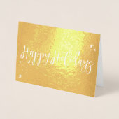 prettige feestdagen Klassieke typografie Folie Kaarten (Voorkant)