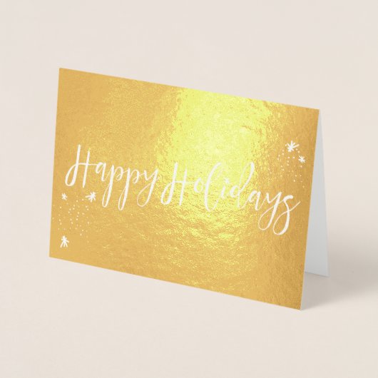 prettige feestdagen Klassieke typografie Folie Kaarten (Voorkant)