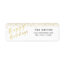 prettige feestdagen Klassieke typografie & glitter