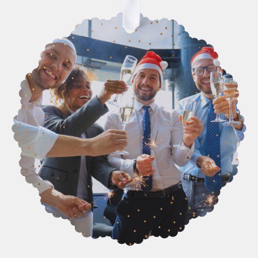 prettige feestdagen | Klassieke warme chocolade ke Ornament Kaart (Achterkant)