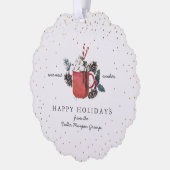 prettige feestdagen | Klassieke warme chocolade ke Ornament Kaart (Links)