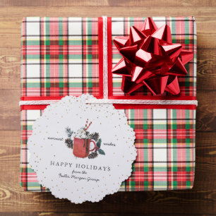 prettige feestdagen Klassieke warme chocolade ke Ornament Kaart