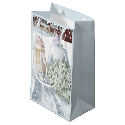 prettige feestdagen klein cadeauzakje (Voorkant Gekanteld)