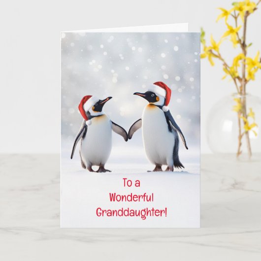 Prettige feestdagen Kleindochter Kaart (Gele Bloem)