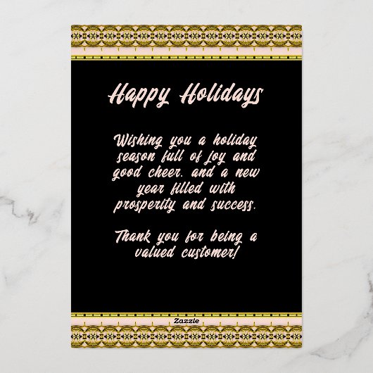 prettige feestdagen Kleine Onderneming (Achterkant)