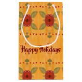 Prettige feestdagen Kleine papieren geschenkzak Klein Cadeauzakje (Achterkant)