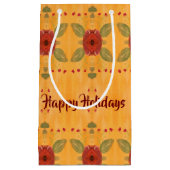 Prettige feestdagen Kleine papieren geschenkzak Klein Cadeauzakje (Voorkant)