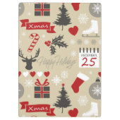 prettige feestdagen klembord (Achterkant)