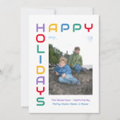 prettige feestdagen Kleurrijk - Editable Holiday F Feestdagenkaart (Voorkant)