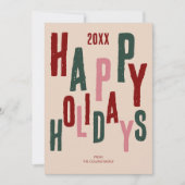 Prettige feestdagen Kleurrijk feestelijk plezier Feestdagenkaart (Voorkant)