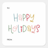 Prettige feestdagen Kleurrijk plezier Vierkante Sticker (Voorkant)