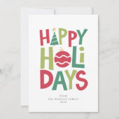 prettige feestdagen kleurrijk speeltje afgebeeld feestdagenkaart (Voorkant)