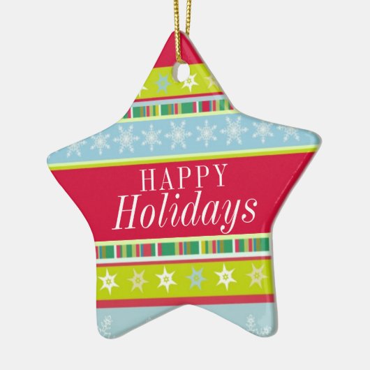 prettige feestdagen kleurrijk voeg je fotoversieri keramisch ornament (Links)