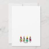 Prettige feestdagen Kleurrijke Boho kerstbomen Feestdagenkaart (Achterkant)