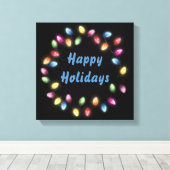 Prettige feestdagen Kleurrijke en feestelijke kers Canvas Afdruk (Insitu (Houten vloer))