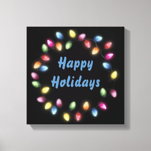 Prettige feestdagen Kleurrijke en feestelijke kers Canvas Afdruk (Voorkant)