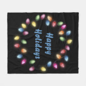 Prettige feestdagen Kleurrijke en feestelijke kers Fleece Deken (Voorkant (Horizontaal))